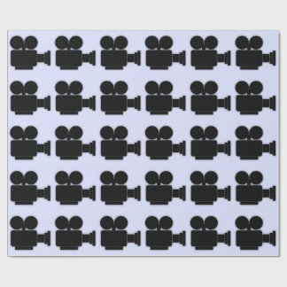 CINE CAMERA ICON PATTERN WRAPPING PAPER