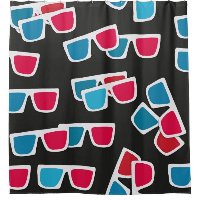 Cinema, 3d glasses pattern, seamless.  (Front)