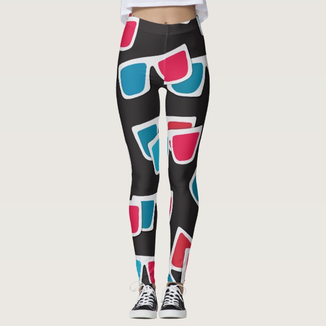 Cinema 3D Glasses: Seamless Pattern Leggings (Front)