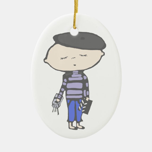 Cinema babe ceramic ornament (Front)