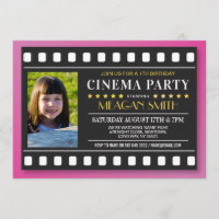 Cinema Birthday Party Movie Film Girl's Pink Photo