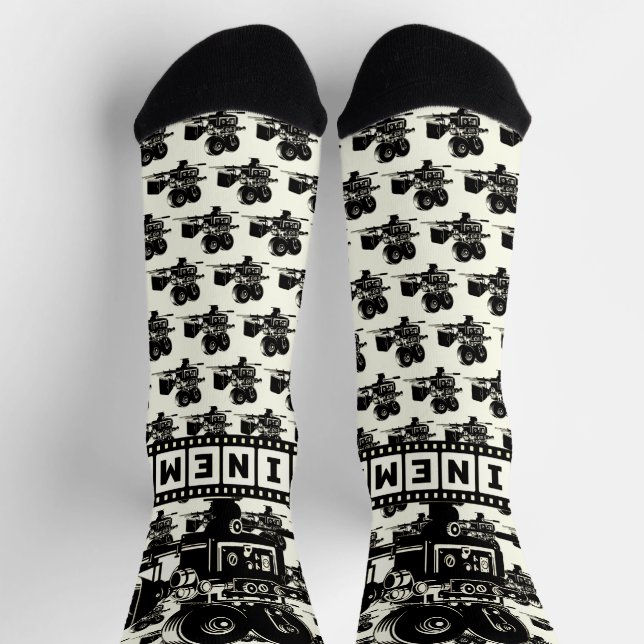 [CINEMA] Film Camera Pattern Socks (Top)