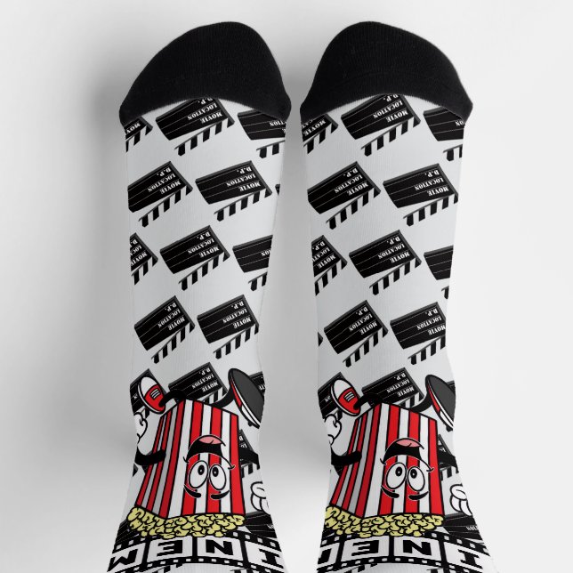 *[CINEMA]* Logo Pattern Lite Grey  Socks (Top)