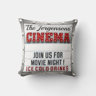 Cinema Movie Night Theatre Theatre  Throw Pillow