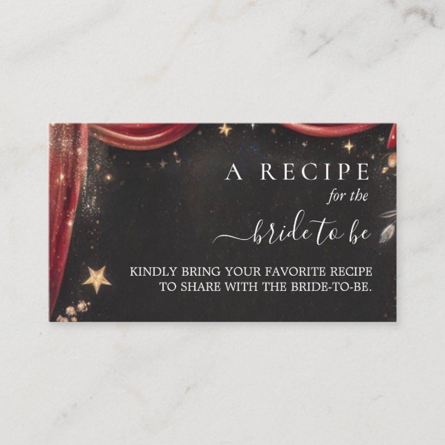 Cinema Movie Ticket Most Popular Bridal Shower Enclosure Card (Front)
