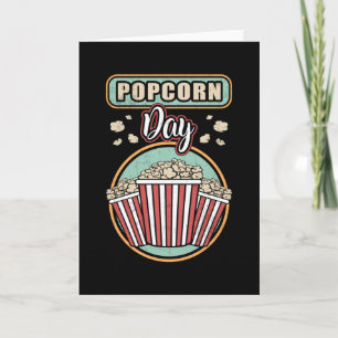 Cinema Popcorn Day Movie Snack Pop Film Gift Idea Card