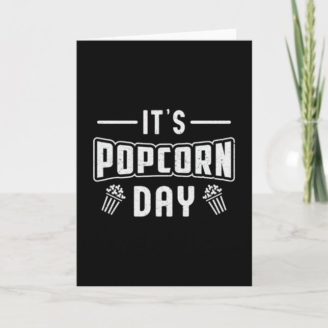 Cinema Popcorn Day Snack Movie Pop Film Gift Idea Card (Front)
