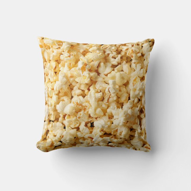 Cinema Popcorn Full Background. Throw Pillow (Front)