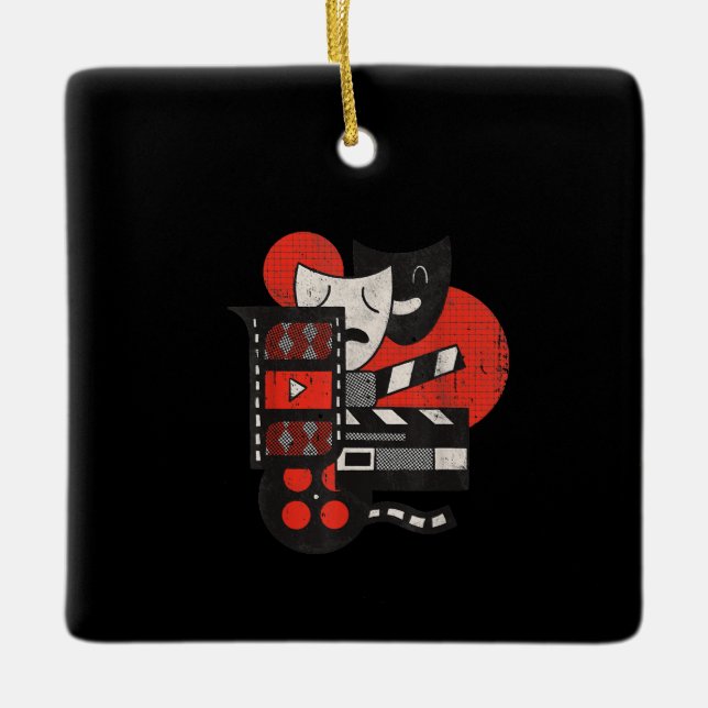 Cinema Theatre Actor Or Lover Gift Ceramic Ornament (Front)