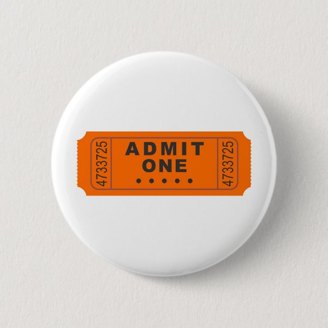 Cinema Ticket 2 Inch Round Button (Front)
