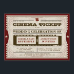 Cinema Ticket - Wedding Invitation<br><div class="desc">Cinema Ticket - Wedding Invitation. This kind of invitations are trending lately, so I thought it would be a nice idea to add them into my store. I hope I've managed to give them a personal approach. Perfect wedding invite for a movie themed wedding, for a red carpet themed wedding,...</div>