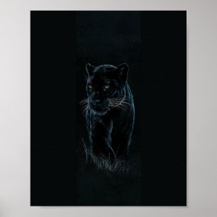 Cinematic Black Panther Wildlife Art Print