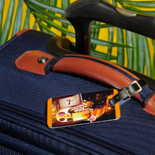 Cinematic Film Reel and Clapperboard Luggage Tag