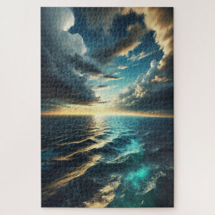 Cinematic Ocean Horizon - Fine Art Puzzle