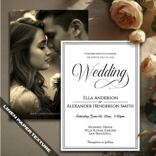 Cinematic Photo Vintage Wedding Invitation