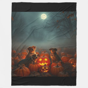 Cinematic Pumpkin Patch Pet Blanket   Fall Magic