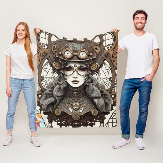"Cinematic Steampunk" Fleece Blanket (In Situ)