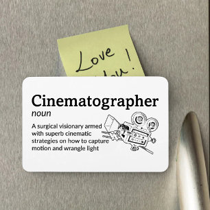 Cinematographer Definition - Set Life 4" x 6" Flex Magnet
