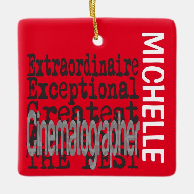 Cinematographer Extraordinaire CUSTOM Ceramic Ornament (Front)