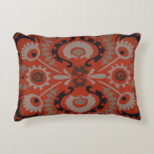 Cinnabar Suzani I Accent Pillow (Front)