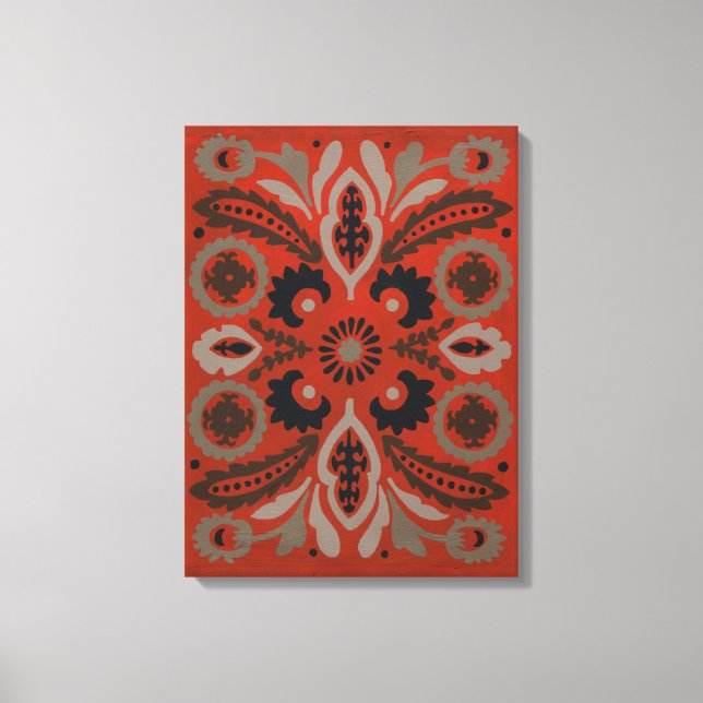 Cinnabar Suzani II Canvas Print (Front)
