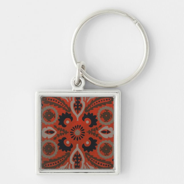 Cinnabar Suzani II Keychain (Front)
