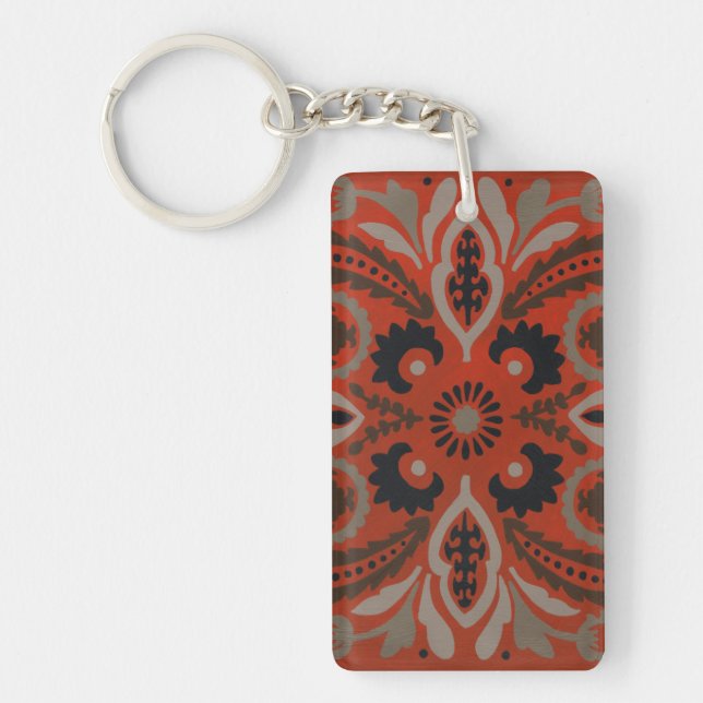 Cinnabar Suzani II Keychain (Front)