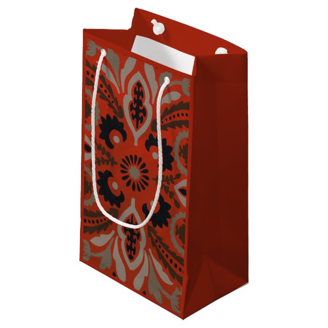 Cinnabar Suzani II Small Gift Bag (Front Angled)