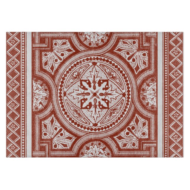 Cinnabar Woodblock IV Cutting Board (Front)