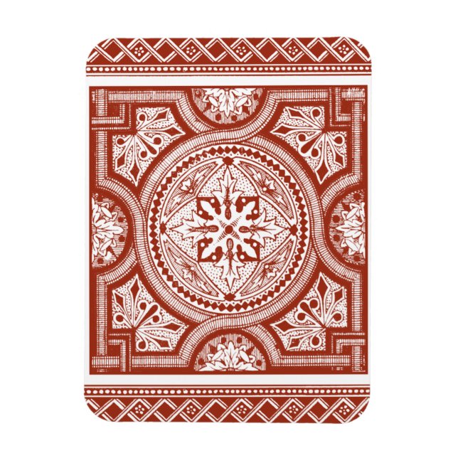 Cinnabar Woodblock IV Magnet (Vertical)