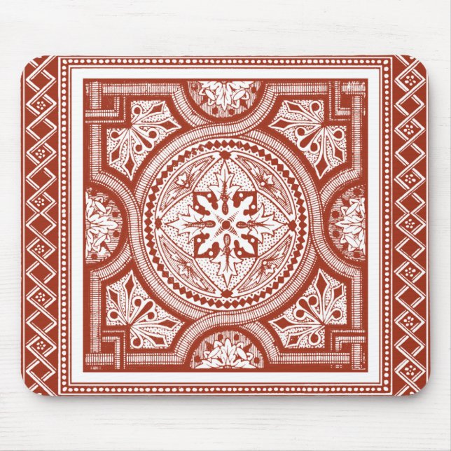 Cinnabar Woodblock IV Mouse Pad (Front)