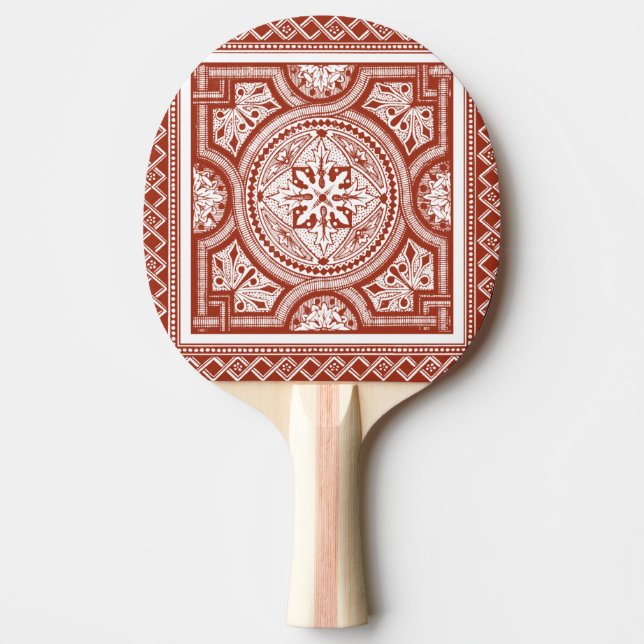 Cinnabar Woodblock IV Ping Pong Paddle (Front)
