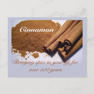 Cinnamon: adding spice to your life... postcard