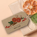 Cinnamon and Orange Slices Favor Gift Tags<br><div class="desc">Beautiful orange slices,  cinnamon sticks,  berries and leaves with your message in chic lettering on these kraft party favor tags,  perfect for your special occasion. MATCHING items in our store.</div>