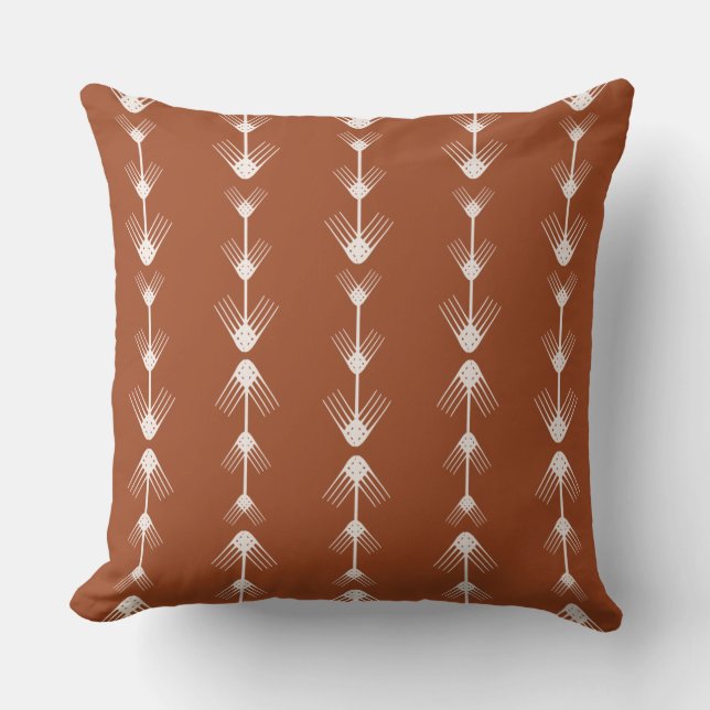 Cinnamon Bark and Arrows Fall  Throw Pillow (Front)
