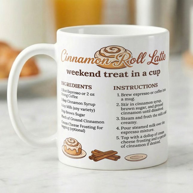 Cinnamon Bun Latte Recipe For Coffee Lover Mug (Creator Uploaded)