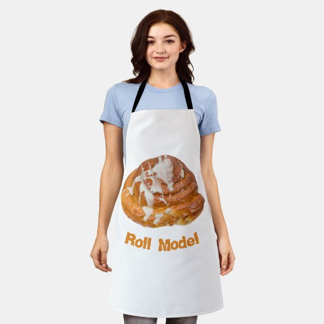 Cinnamon Bun Roll Model Apron (Worn)