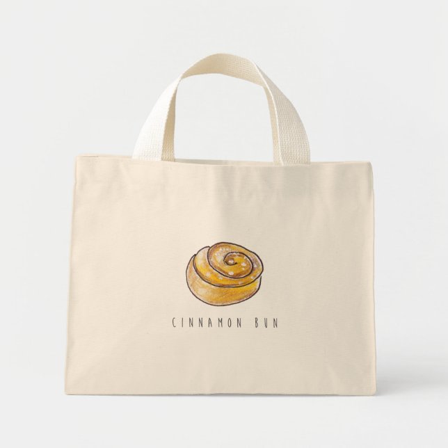 Cinnamon Bun swedish Kanelbulle Funny  Mini Tote Bag (Front)