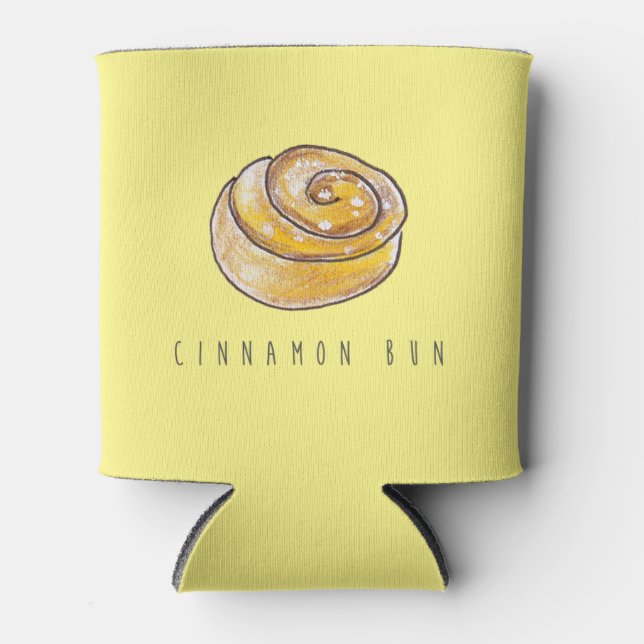 Cinnamon Buns Cinnamon Rolls Coffee Fika Can Cooler (Front)