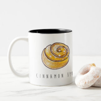 Cinnamon Buns Cinnamon Rolls Coffee Fika Two-Tone Coffee Mug