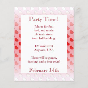Cinnamon Candy Hearts Red and Pink Flyer
