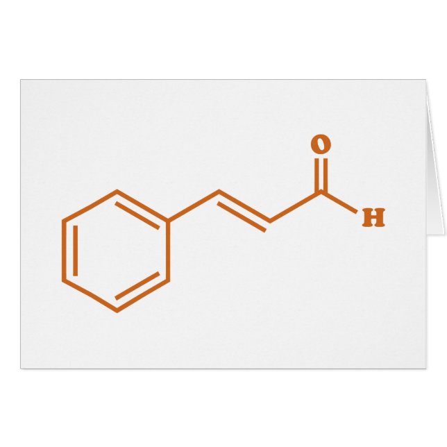 Cinnamon Cinnamaldehyde Molecular Chemical Formula (Front Horizontal)