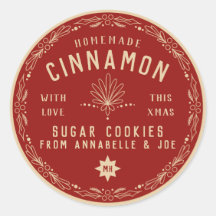 Cinnamon Cookie Christmas DIY gift label 