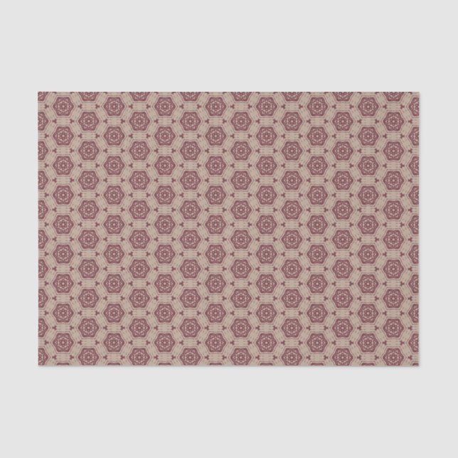 Cinnamon Cream Folk Loop Modern Dismal Floral Tissue Paper (Front)