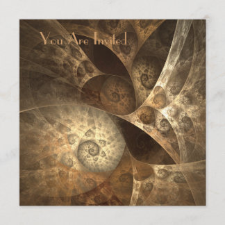 Cinnamon & Ginger Fractal Party Invites