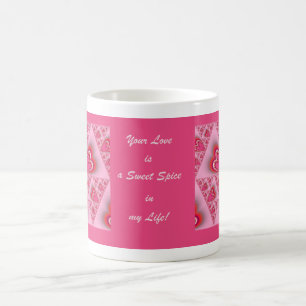 Cinnamon Hearts Abstract Mug