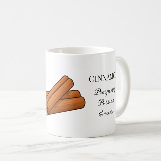 Cinnamon Herb Illustration and Uses Coffee Mug (Front Right)