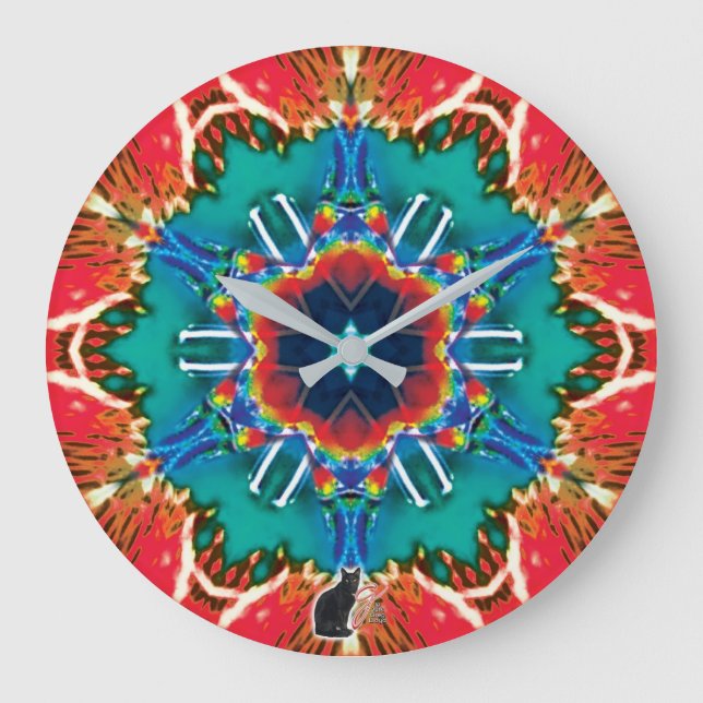 Cinnamon Kaleidoscope Large Clock (Front)