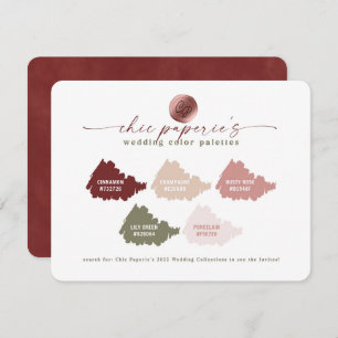 Cinnamon & Pink Spring Wedding Colours Palette Car