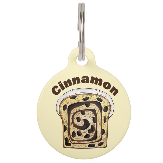 Cinnamon Raisin Bread Loaf Baking Breadmaking Pet Tag (Front)
